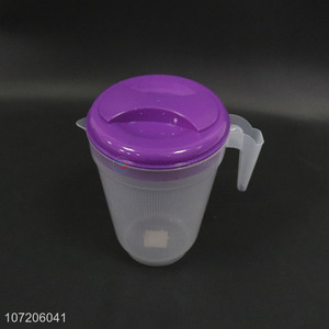 Hot sale food grade plastic cold water jug with handle & lid