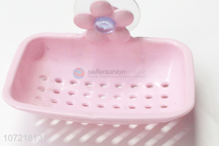 Premium quality delicate plastic soap dish soap box with suction cup