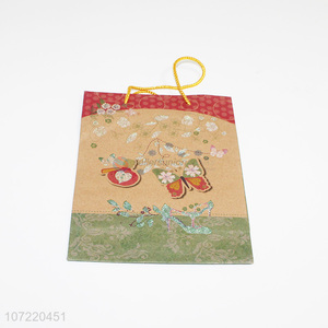 Wholesale Colorful Foldable Gift Bag Portable Paper Handbag