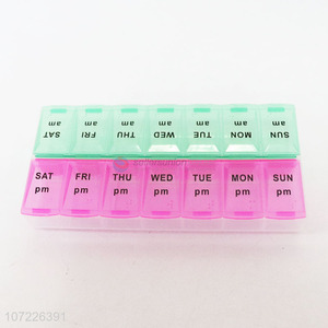 Promotion Eco Friendly Plastic Weekly Pill Box Medicine Box