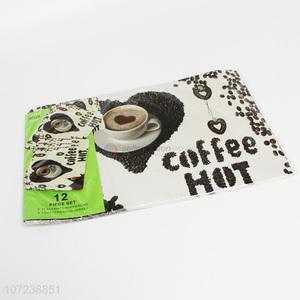 Fashion Style 6 Pieces Placemat With 6 Pieces Cup Mat Set