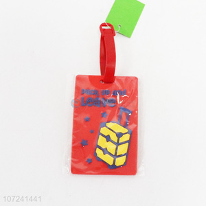 Factory price pvc travel luggage tags with plastic buckle