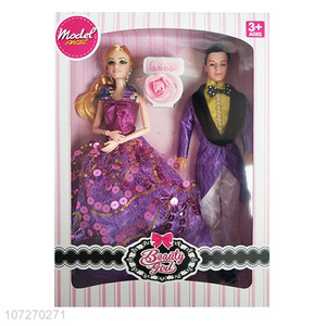 Promotional products 11.5 inch wedding couple doll set fashion <em>dolls</em> for kids