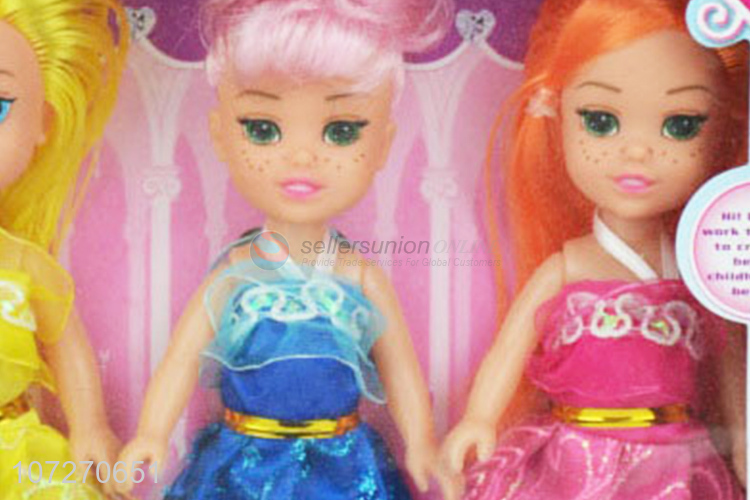 Latest design cute dress up girl doll set pretty princess doll set