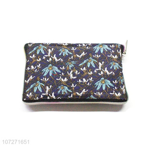 Best sale reusable flower printed shopping bags folding zipper handbag
