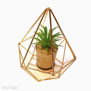 Popular products table decoration creative geometric candle holder metal crafts