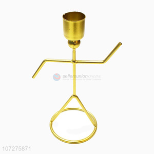 Latest style wedding ornaments gold metal candle holder home decoration