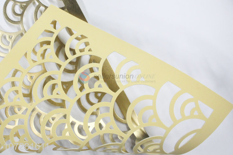 Unique design table decoration gold placemat hot stamping dinner mat