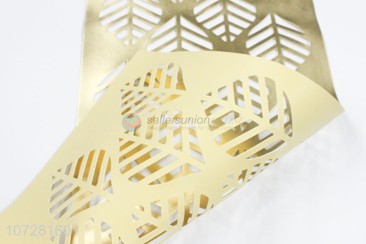 New style gold hollow heat resistant pvc placemat dinner mat