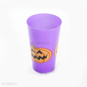 Factory Wholesale Reusable Pumpkin Pattern Halloween Plastic Cup