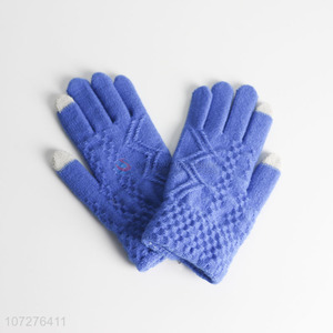 Wholesale Women Knitted Gloves Keep Warm Touchable Screen Gloves