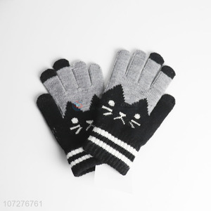 Good factory price adults warm knitted gloves for winter