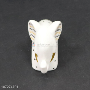 Factory Customized <em>Porcelain</em> <em>Crafts</em> Elephant Ornaments