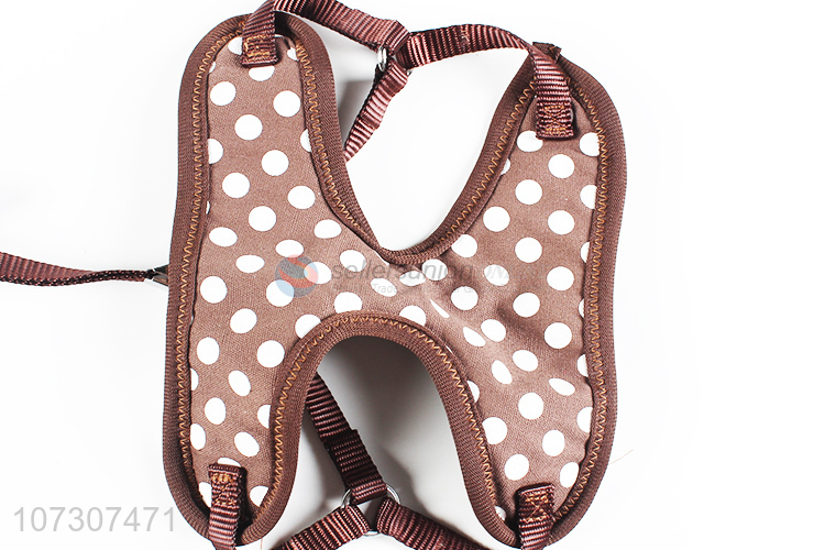 Best sale pet accessories comfortable polka dot dog harness