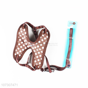Best sale <em>pet</em> accessories comfortable polka dot dog harness