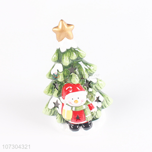 New style cute ceramic christmas day craft with light
