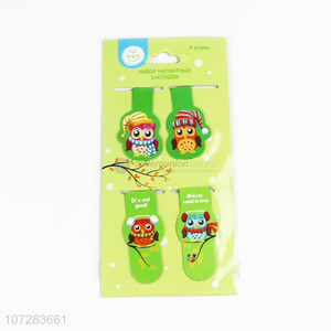 Cartoon Printing 4 Pieces Soft Magnetic Bookmarks Set
