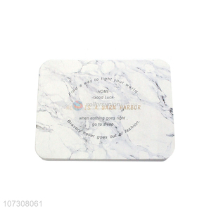 Contracted Design Marble Patterned Water Absorb Non-Slip Diatomite Floor Mat