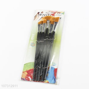China maker art supplies 6pcs wooden handle painting brush watercolor <em>paintbrush</em>