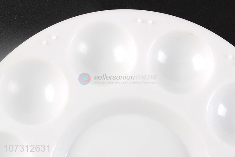 Suitable price round 10 holes white plastic palette for painting