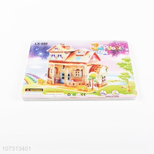 Premium quality kids educational toy 3d house jigsaw puzzle
