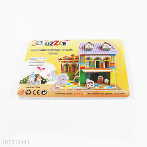 Latest arrival children paper puzzle 3D Indian house puzzle toy
