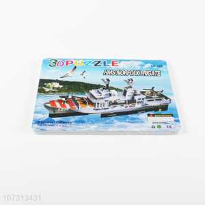 Popular products kids educational toy 3d frigate jigsaw puzzle