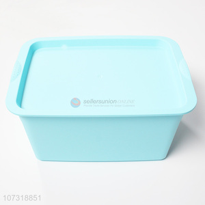 Suitable price colorful stackable multi-purpose plastic storage box with lid
