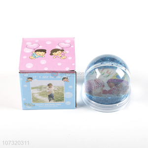 Customized Snow Ball Picture Frame Photo Snowglobe