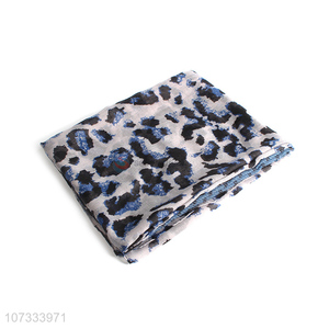 Latest design popular soft leopard printed ladies scarf
