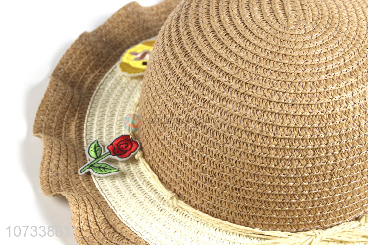 High Quality Cute Child Summer Sunshade Beach Kids Straw Hat