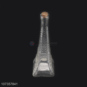 Unique design tower shape glass wishing bottle lucky star bottle