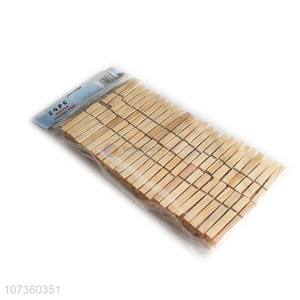 Hot Selling Mini Spring Birch Wooden Clothes Hanging Peg Wood Clothespin