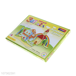 Competitive Price 3D Rainbow House Jigsaw Puzzle Diy Educational Toys