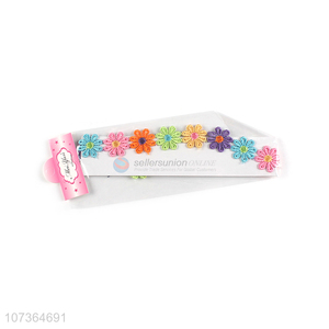 Wholesale Boutique Baby Girls Accessories Embroidered Flowers Hairbands Headband