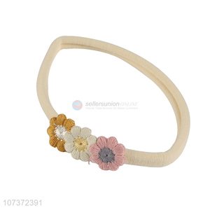 Delicate Design Cute Flowers Elastic Headband For Children