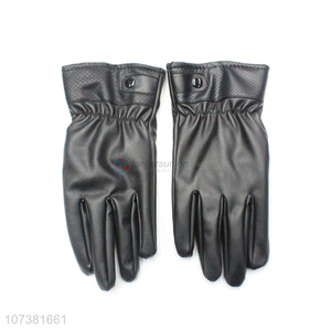 Contracted Design Womens Lady Fashion Washed Leather Gloves