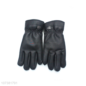 Fashion Style Women Washed Leather Gloves Winter Warm Gloves