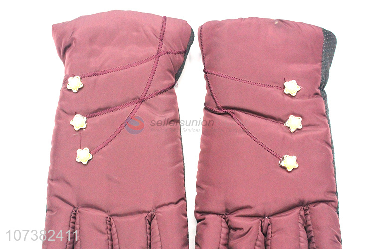 Wholesale Price Winter Women Gloves Outdoor Warm Full Finger Gloves