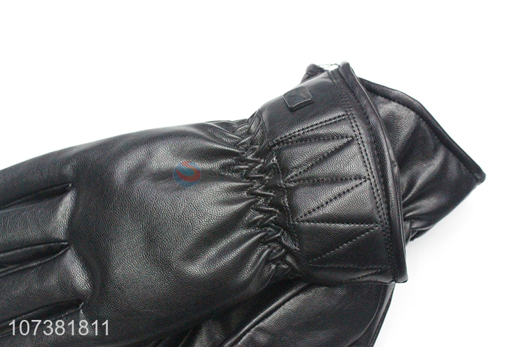 New Arrival Women Winter Warm Windproof Washed Leather Gloves