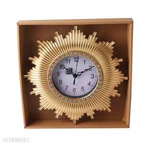 Creative personalized gold European style <em>wall</em> clock decorative hanging <em>clocks</em>