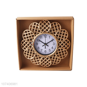 Yiwu market gold European style <em>wall</em> clock decorative hanging <em>clocks</em>