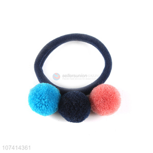 Popular products elastic hair ring hair rope with pom pom
