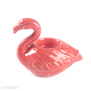 Popular Swan Shape Ceramic Candle Holders Decorative Crafts