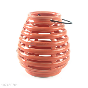 Custom Colorful Ceramic Storm Lantern Porcelain Craft