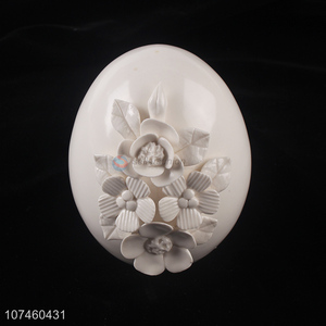 Hot Selling Artificial Flower Ceramic Egg Decorative <em>Crafts</em>