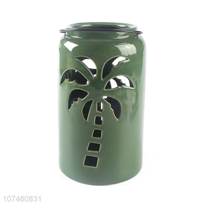 Wholesale Porcelain Craft Ceramic Storm Lantern With Handle