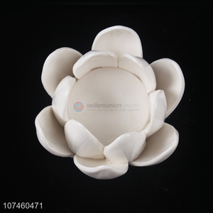 Custom Flower Shape Ceramic Candle Holders Fashion Crafts