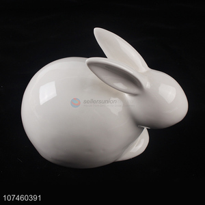 Wholesale Home Decor Cute Rabbit Ceramic <em>Crafts</em> Ornaments