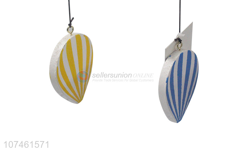 New design creative hot-air balloon shape wind chimes ceramic crafts for decoration